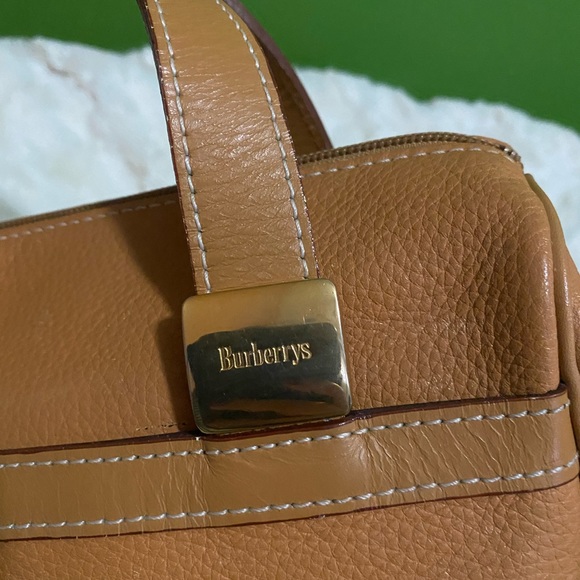 Burberry’s leather brown tan bag -good used condition -firm - Picture 4 of 14